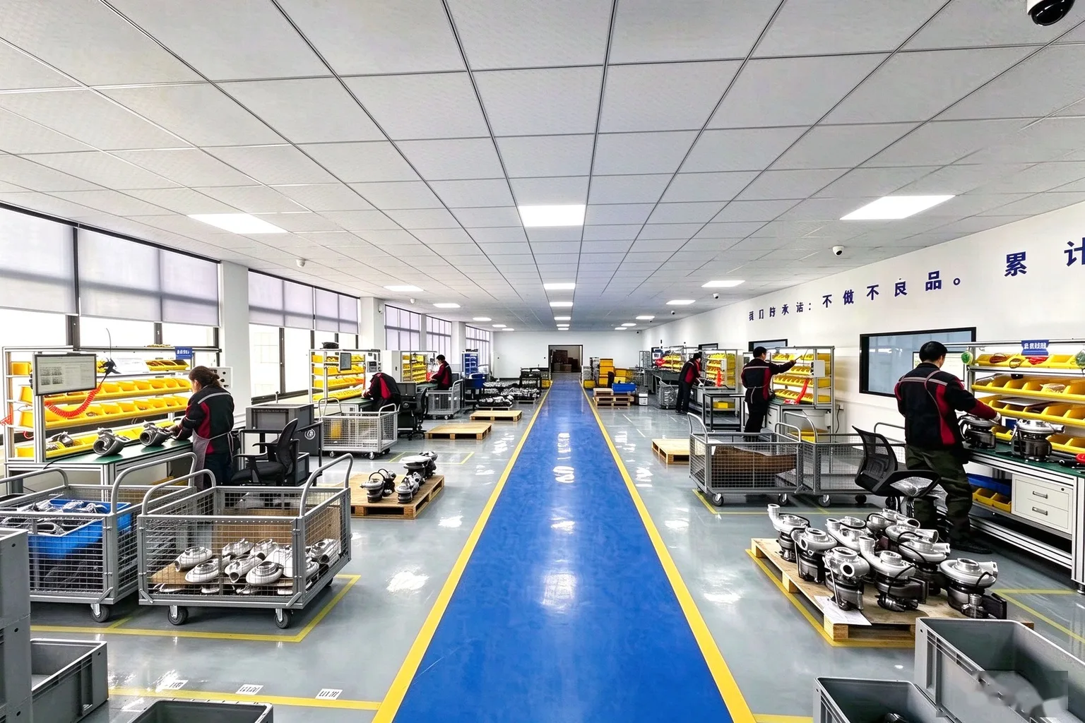 Factory Visits - assembly line at the partner factory